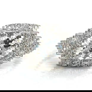 Art Deco Platinum Diamond Ring: Item # 12532 Category Rings Art Deco Platinum Diamond Ring Weighing 4.1 grams Set with an app. 1.30 Ct. Diamond in center H-I Color, VVS Clarity Along with 16 Old Mine Diamonds weighing app. 0.35 Ct.