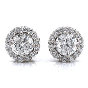 Platinum 4.01 Ct. Diamond Earrings