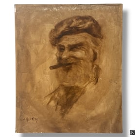 Possibly Segundo Huertas Oil/Canvas "Portrait"