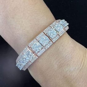 10K Rose Gold 20.40 Ct. Diamond Bracelet