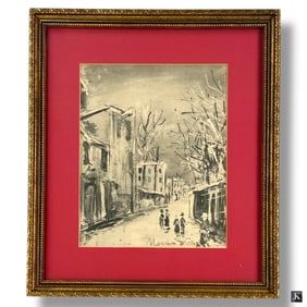 Maurice Utrillo Chromo Lithograph "Montmartre"