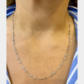 Platinum 4.25 Ct. Diamond by the Yard Necklace