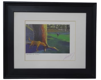 Jeff Leedy Studios Print "Checking His P-Mail"
