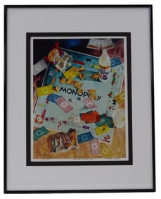 Patrick Clark Lithograph "Pepsi Co Monopoly"