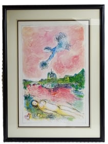 Marc Chagall Lithograph "Derriere le Miroir"