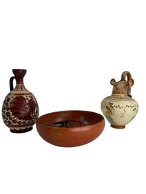 3 Pottery Decorative Objects