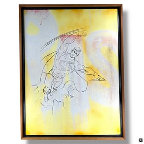 CRASH (JOHN MATOS) ACRYLIC & SPRAY PAINT ON CANVAS