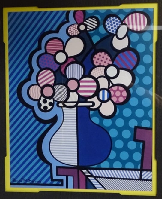 Romero Britto Serigraph "Flores/Flowers" (1 of 3)