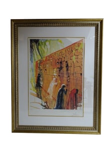 Salvador Dali LIthograph "Wailing Wall"