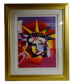 Peter Max Serigraph "Liberty Head"