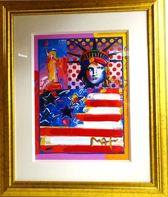 Peter Max Mixed Media "God Bless America II" (1 of 4)