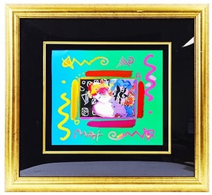 Peter Max "Flower Blossom Lady" Collage