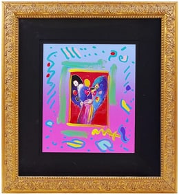 Peter Max Collage "Angel with Heart" 1998