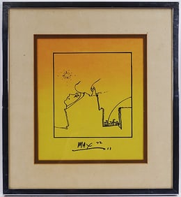 Peter Max Lithograph "Profile" 1972