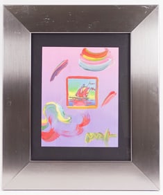 Peter Max Mixed Media "Sailboat II"