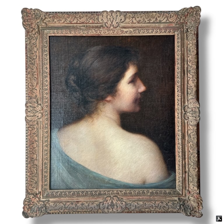 James Carroll Beckwith O/C "Portrait of a Woman" (1 of 7)