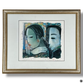 Long Looi Lee Embellished Litho "You and Me"