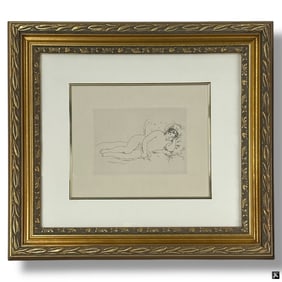 After Renoir Etching "Femme Nue Couchee"