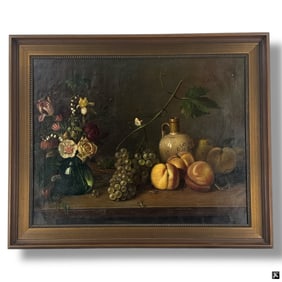 Antique Oil on Canvas "Still Life" Signed Berbal