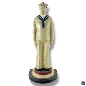1930's Cast Iron Sailor Doorstop