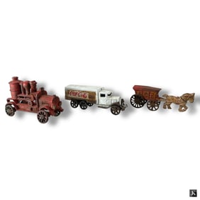 3 Antique Cast Iron Trucks