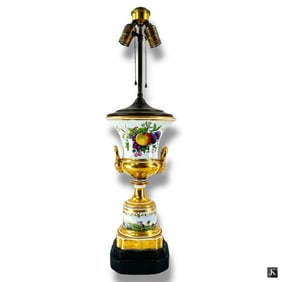Antique Old Paris Porcelain Urn as Lamp