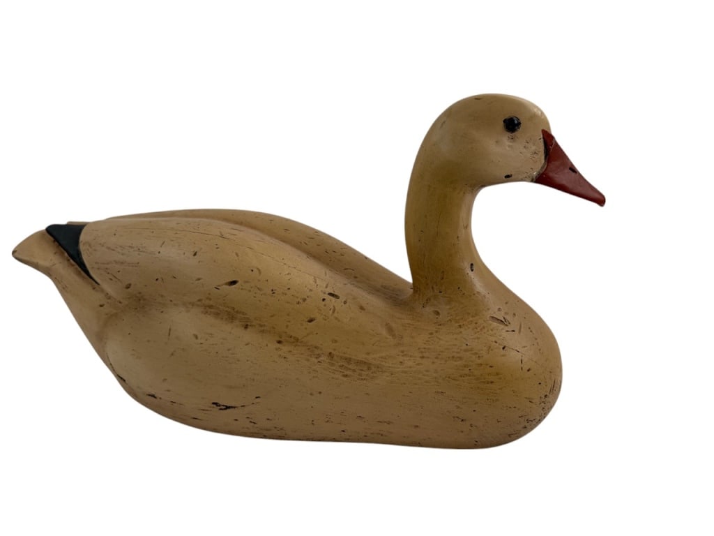 Vintage Fouts Wood Resin Duck Decoy: Vintage Bohon Herman Fouts Wood Resin Duck Decoy. Signed Fouts 85. Good condition. Measures 11" H x 20" L x 10" W. B13- 2A