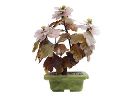 Vintage Chinese Tabletop Group: Vintage Chinese Tabletop Group. Includes: Blanc de Chine Bowl with flower frog 7" H x 8" W, good condition; miniature Ming tree, 10" H. Both pieces are unsigned and good condition consistent with age.