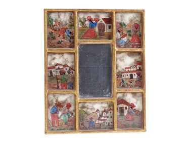 Peruvian Folk Art Reverse Painting on Glass