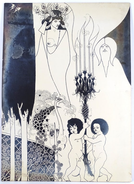 Aubrey Beardsley Lithograph "The Eyes of Herod" (1 of 4)