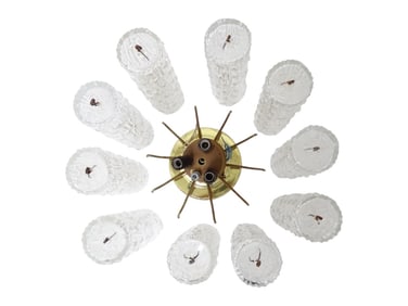 Venini Murano Glass Tronchi Pendant Chandelier