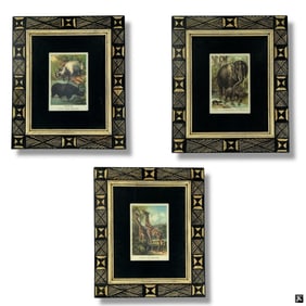 Set of 3 Framed Color Prints "African Animals"