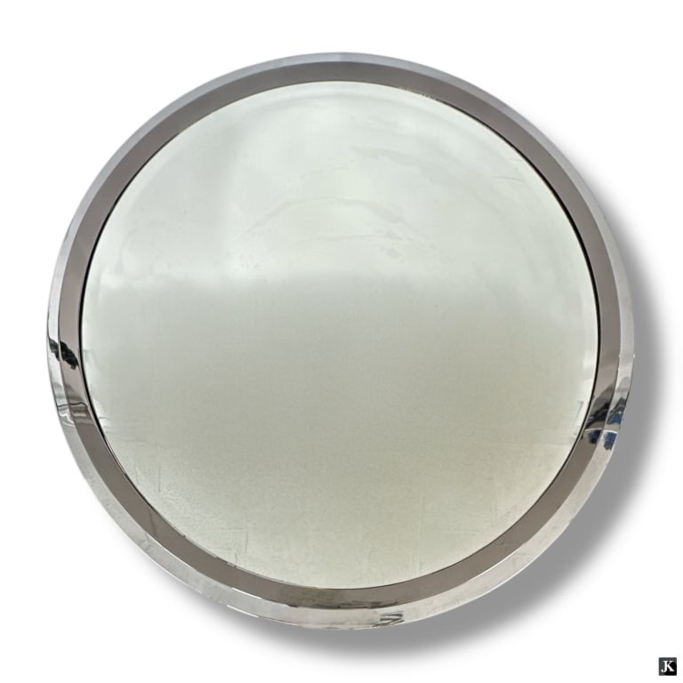 Modern Art Deco Style Round Mirror (1 of 2)