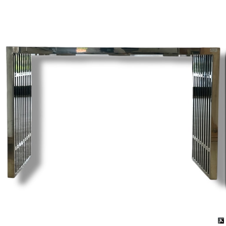 Stainless Slat Modernist Console Hall Table (1 of 3)