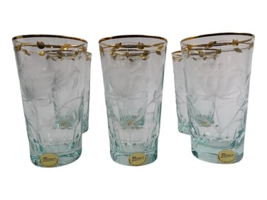 6 Moser Crystal "Paula" Drink Tumblers