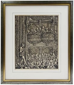 Reginald Marsh Etching "Gaiety Burlesk"