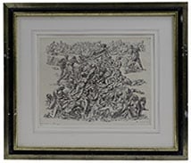 Reginald Marsh Etching "Coney Island #1": Reginald Marsh Etching "Coney Island #1", 1939. Initialed and dated in plate, ed. 98/100 in pencil. Good condition. Framed and under glass. Measures 10-1/4" x 12-1/2" (sight), frame measures 17-1/4" x