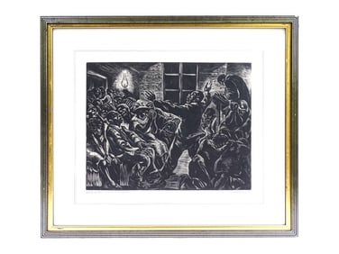 Isac Friedlander Wood Engraving Run Little Chillun