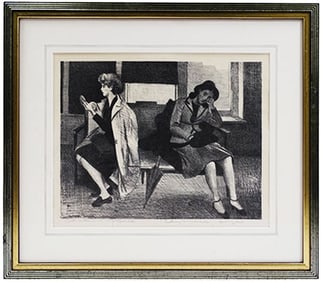 Raphael Soyer Lithograph "Casting Office"
