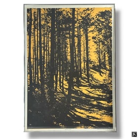 Albert Frank Quinlan Lithograph "Wooded Path"
