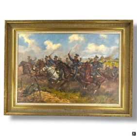 Leszek Piasecki Oil "Raid of the Belina-Uhlans"