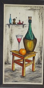 Marc Genet Mid Century Oil/Canvas "Still Life"