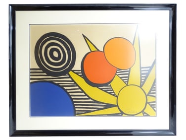 Alexander Calder Color Lithograph Sun with Planets