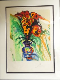 Salvador Dali Color Lithograph "Gala's Bouquet"