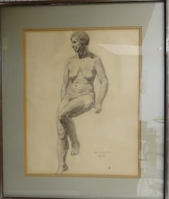 William Pilelsky Pencil Drawing "Nude" 1926