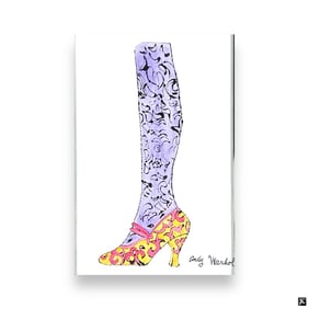 Attrr: Andy Warhol Color Print "Shoe & Leg"