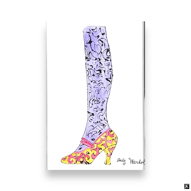 Attrr: Andy Warhol Color Print "Shoe & Leg"