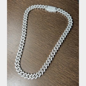 10K White Gold 35.00 Ct. Lab Grown Diamond Necklac