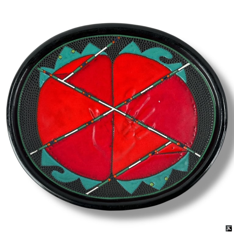 Richard St. John Clay Mesa Native American Plate (1 of 4)