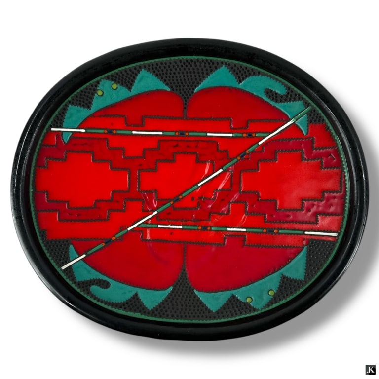 Richard St. John Clay Mesa Native American Plate (1 of 4)